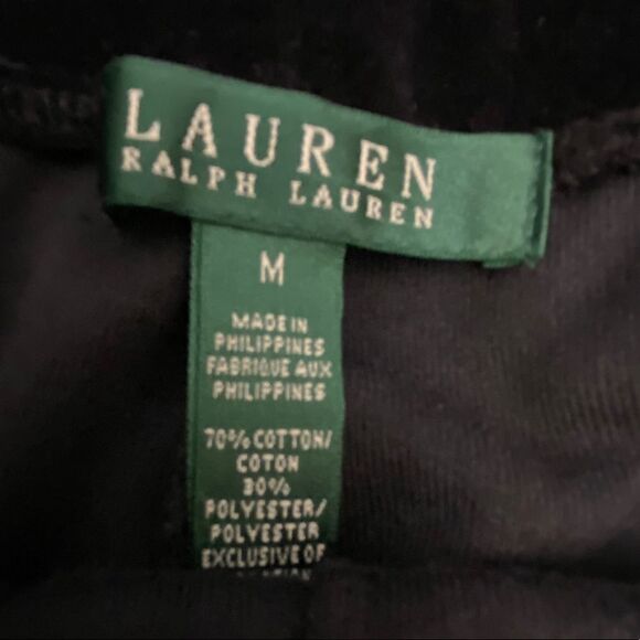 LRL Lauren Ralph Lauren Black/Gold Velour Tracksuit - Picture 11 of 14